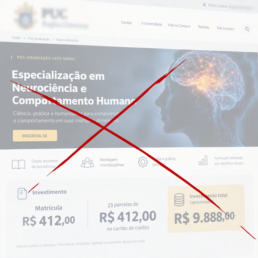 Recorte de preço: Especialização em Neurociência e Comportamento Humano